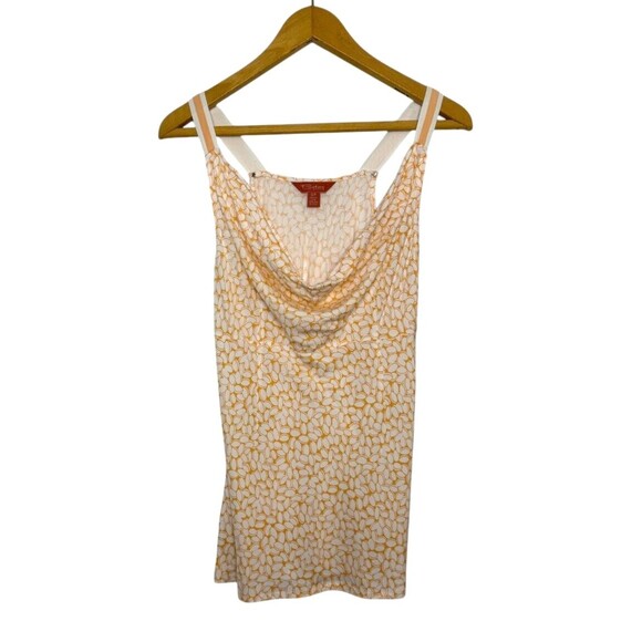 Tommy Bahama Top Sz. S/P Small Petite Orange Geometrical Oval Pattern Sleeveless - Picture 1 of 12